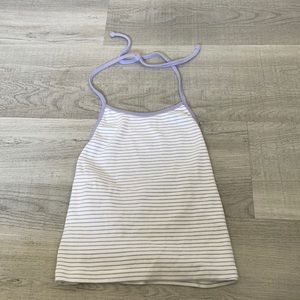 BRANDY STRIPED HALTER TOP
